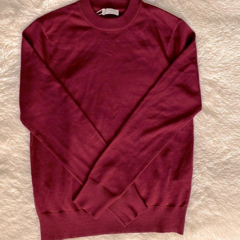SANDRO Men’s sweater burgundy XS